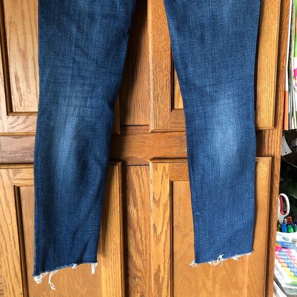 Rag & Bone Intermix Capri Crop Distressed Skinny Jeans Dest Chester Wash Size 25 - Picture 10 of 13